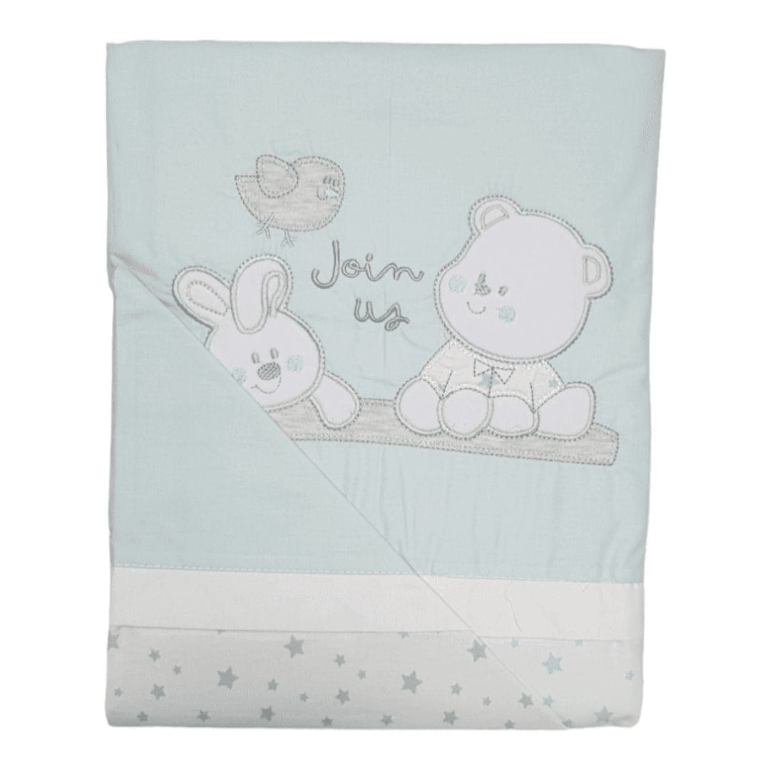 MONTEKS Posteljina za bebe, 160x110 cm, Zelena