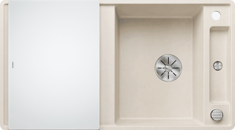 BLANCO Sudopera Axia III 5S-F, 905x500x202mm, Sa priborom, Sa podizačem čepa, Krem