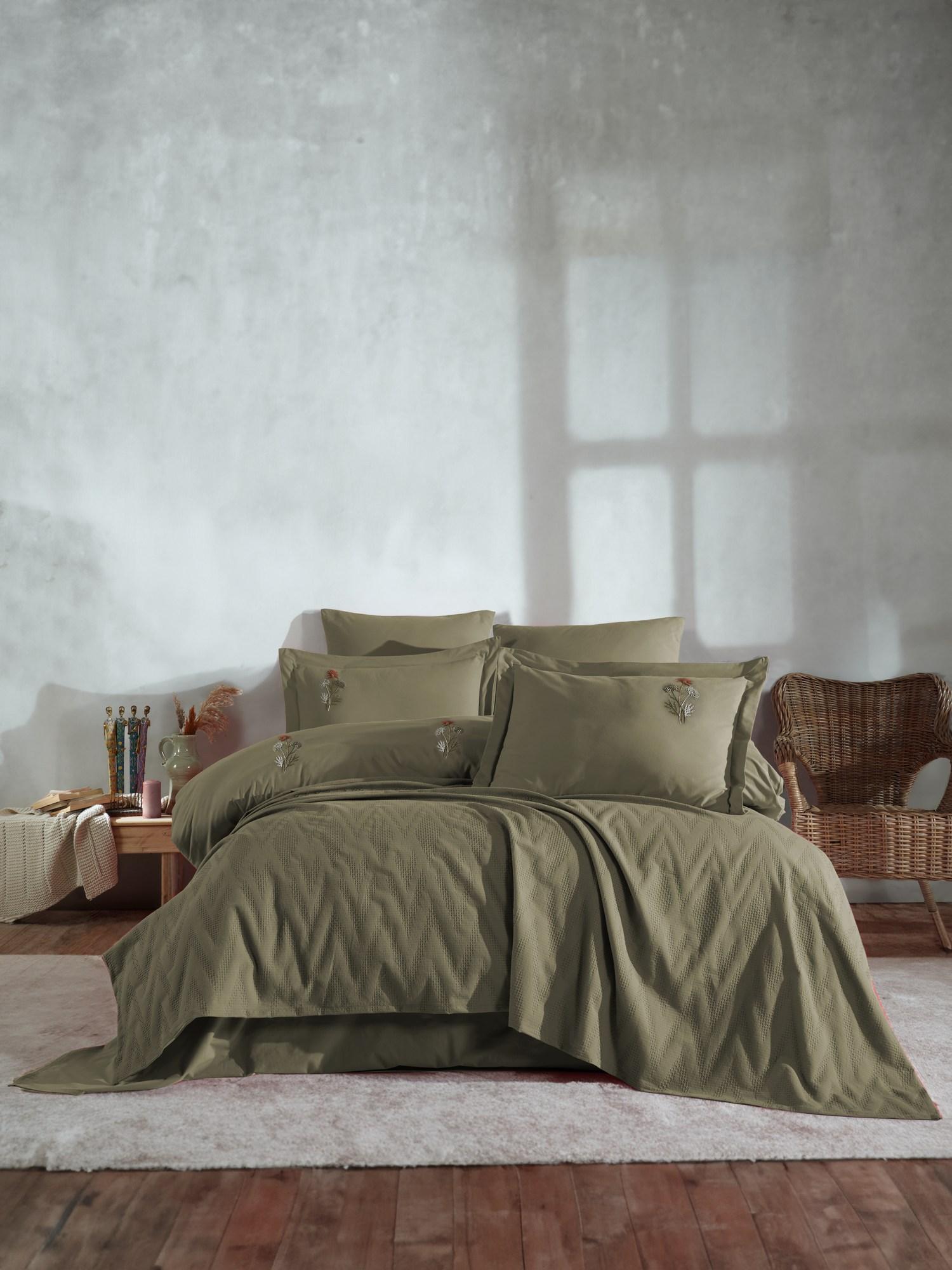 L'essentiel Maison Komplet posteljina za francuski ležaj Kaki