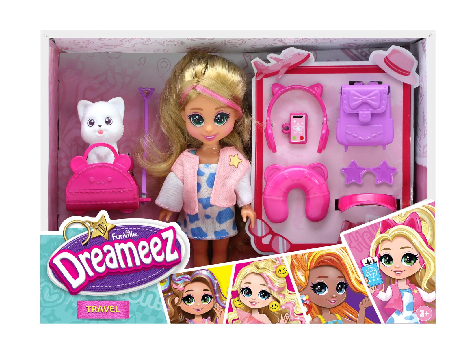 DREAMEEZ Mini putnički set s lutkom ass