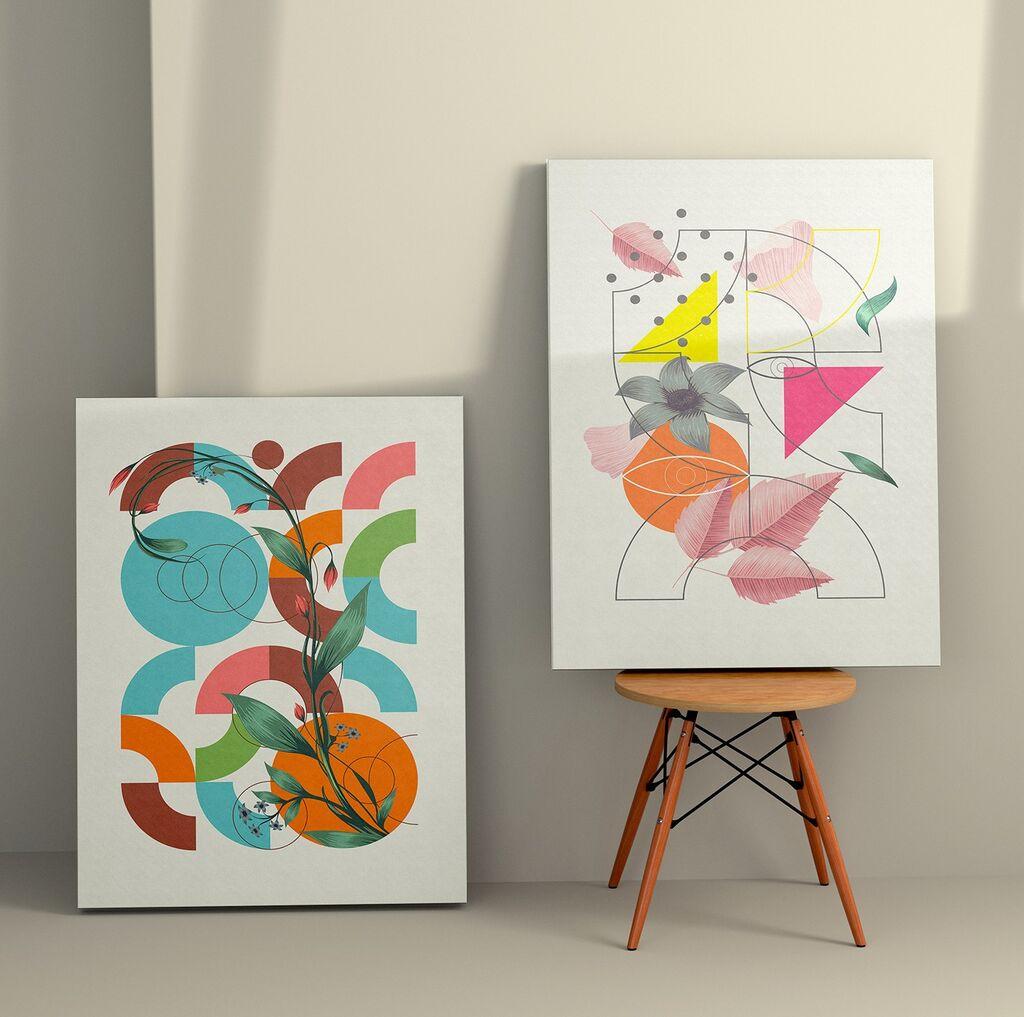 Wallity Zidna dekoracija 2KNV4283, 50 x 70cm, 2 komada