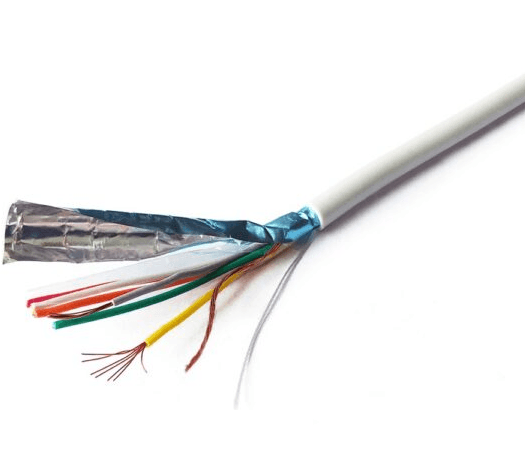 Alarmni kabl za alarmne sisteme, 6x0.22mm, Sa folijom, Beli