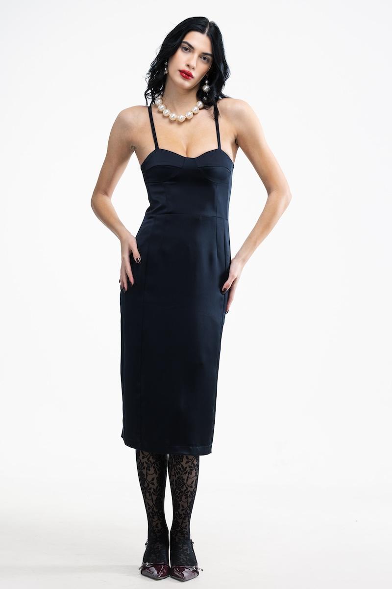 LAPPA Ženska midi haljina Iva, Crna