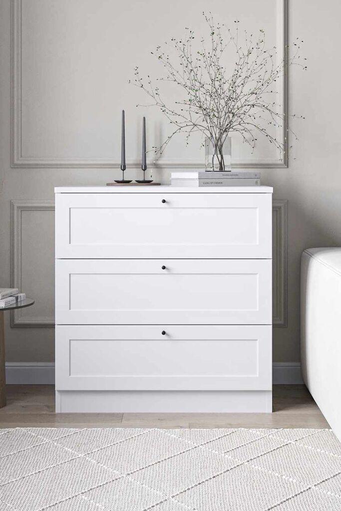 Hanah Home Komoda Terra, 75 x 77 x 42 cm, Bela