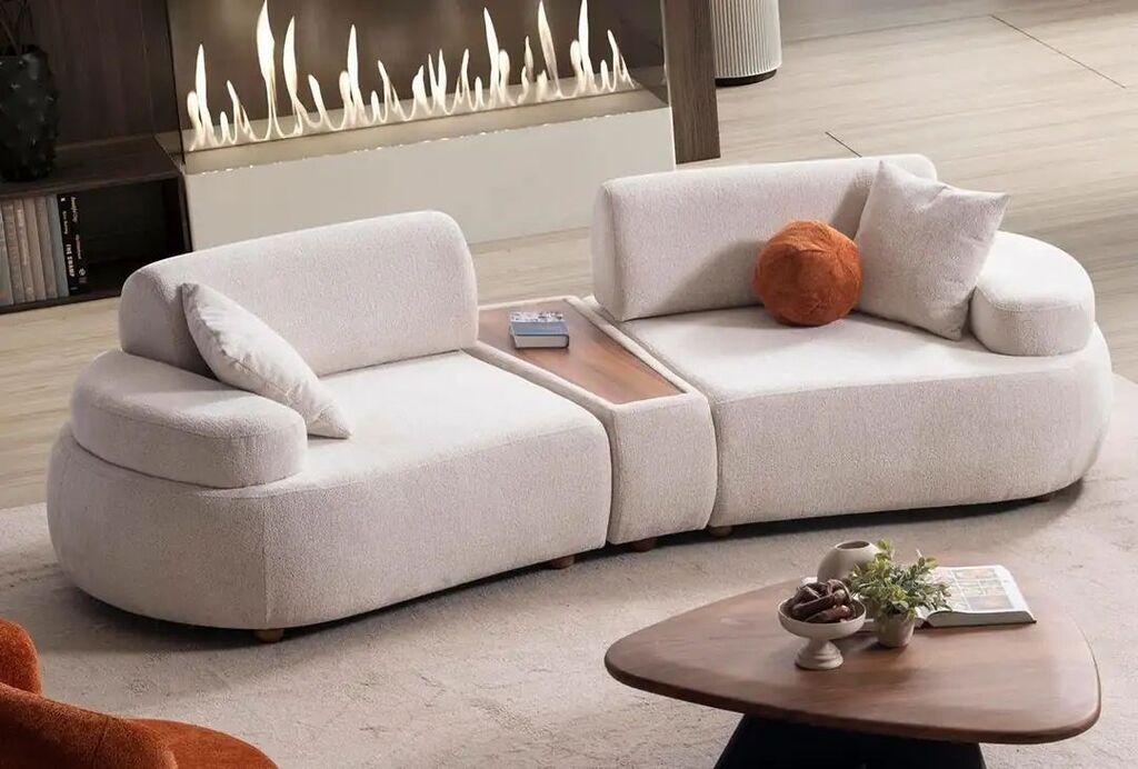 Atelier del Sofa Set nameštaja za dnevnu sobu, 2 komada, Krem