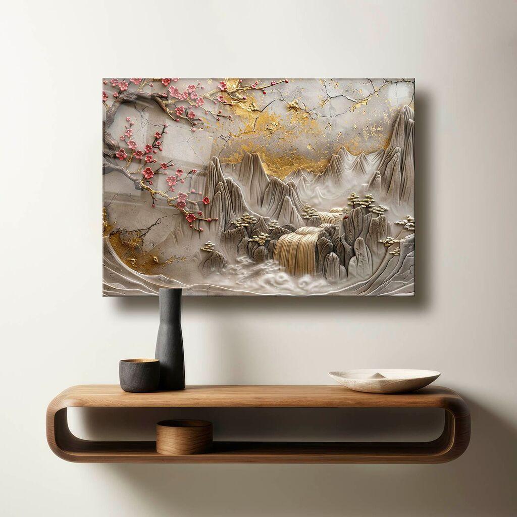 Wallity Dekorativna slika na kaljenom staklu Camtbl-064, 60 x 90 cm, Šarena