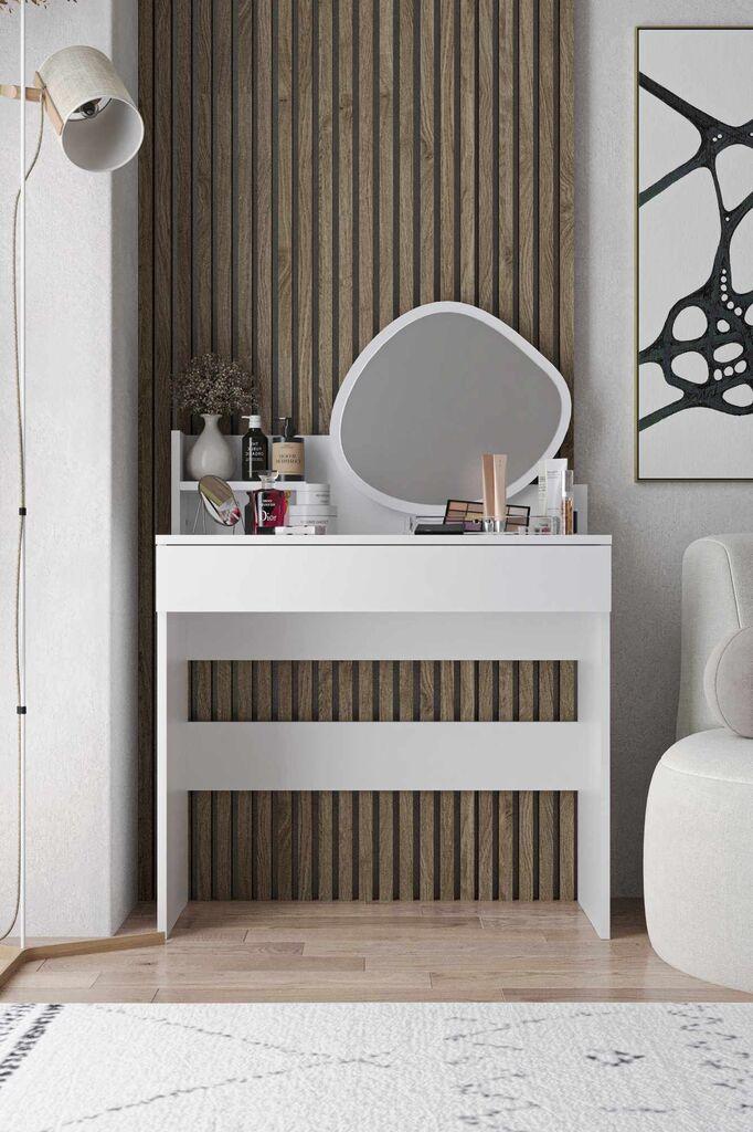 Hanah Home Sto za šminkanje Harmony Mini Amorphous, 90 x 40 x 133 cm, Beli