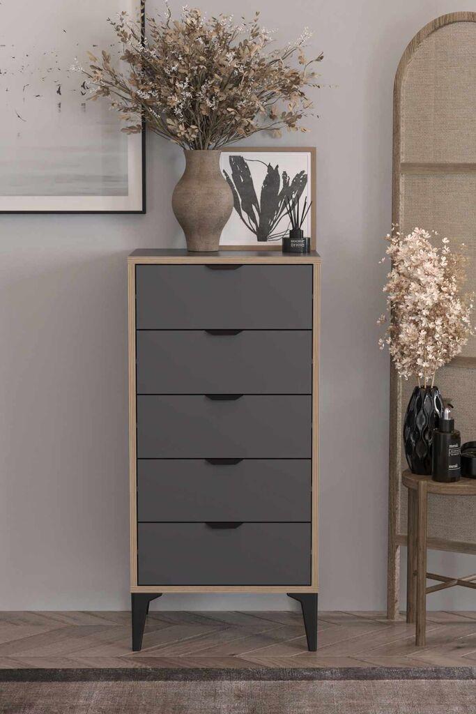 Hanah Home Komoda Arden, 50 x 105 x 40 cm, Antracit