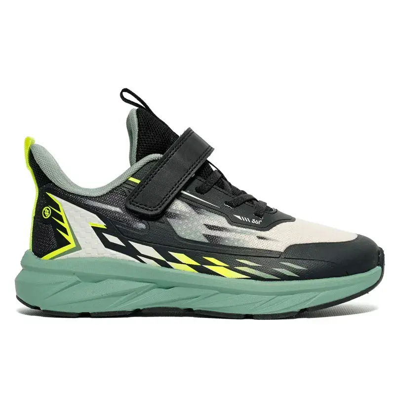 361 Degrees Patike za dečake Kids Running, Crno-zelene