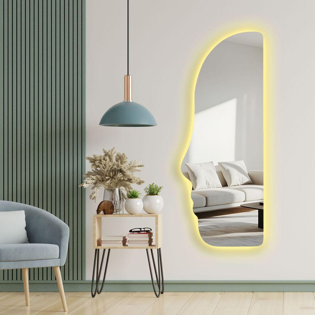 Hanah Home Ogledalo sa LED rasvetom Ledayna-008, 52 x 135 cm, Šareno