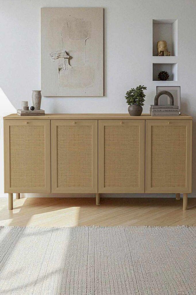 Hanah Home Komoda Baru, 160 x 80 x 42 cm, Bež