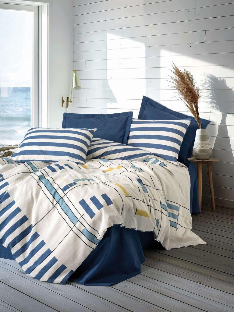 L'essentiel Maison Set posteljina Lunox, 200 x 220 cm, Tamnoplava