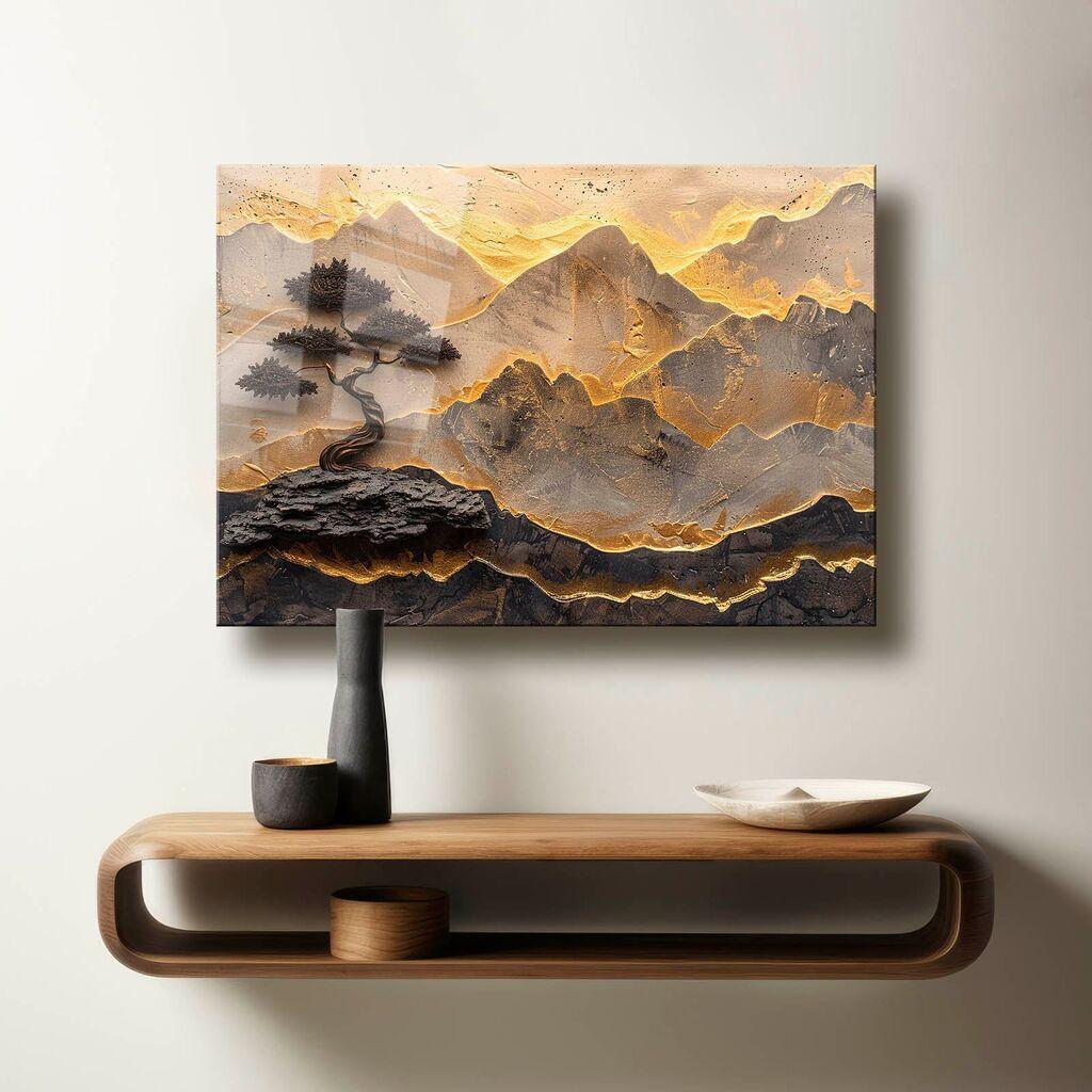Wallity Dekorativna slika na kaljenom staklu Camtbl-078, 50 x 70 cm, Šarena