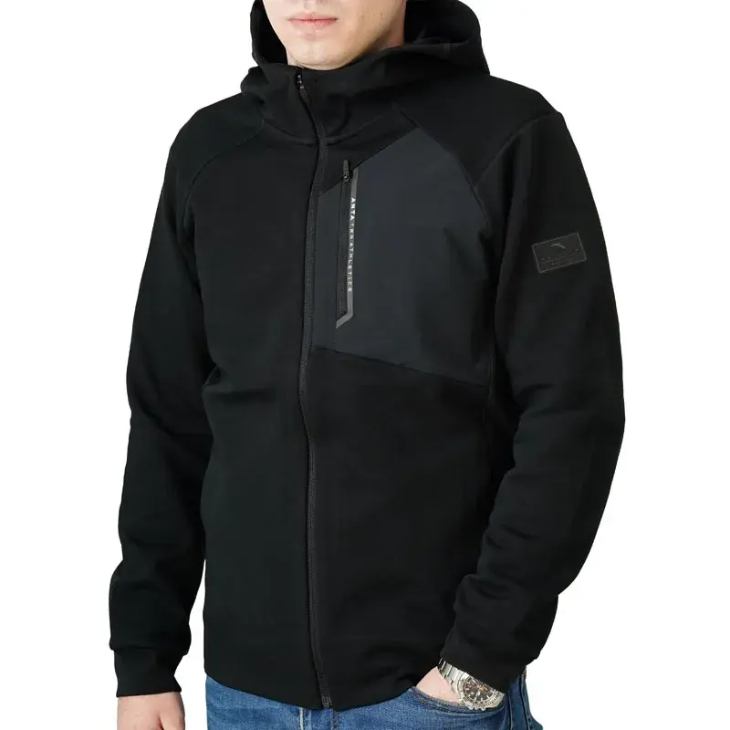 Anta Muški duks sa rajsferšlusom Knit Track Top, Crni