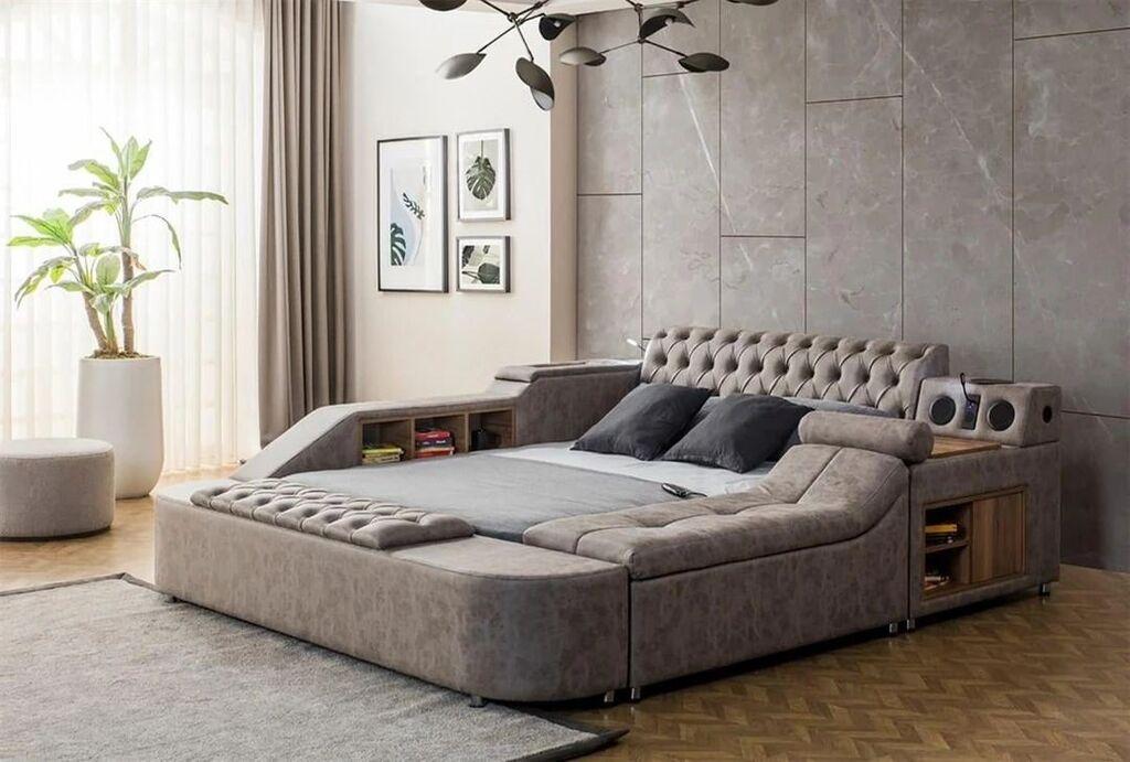 Hanah Home Osnova za krevet Dorwell Smart, 250 x 100 x 290 cm, Braon