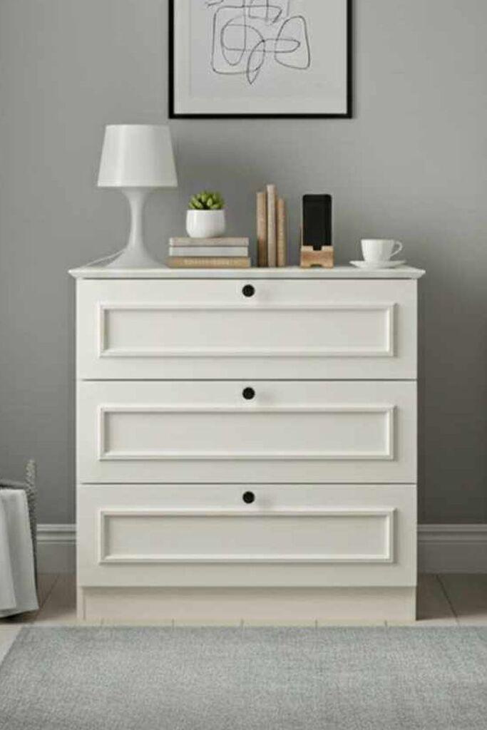 Hanah Home Komoda Mira, 78 x 78 x 43 cm, Bela