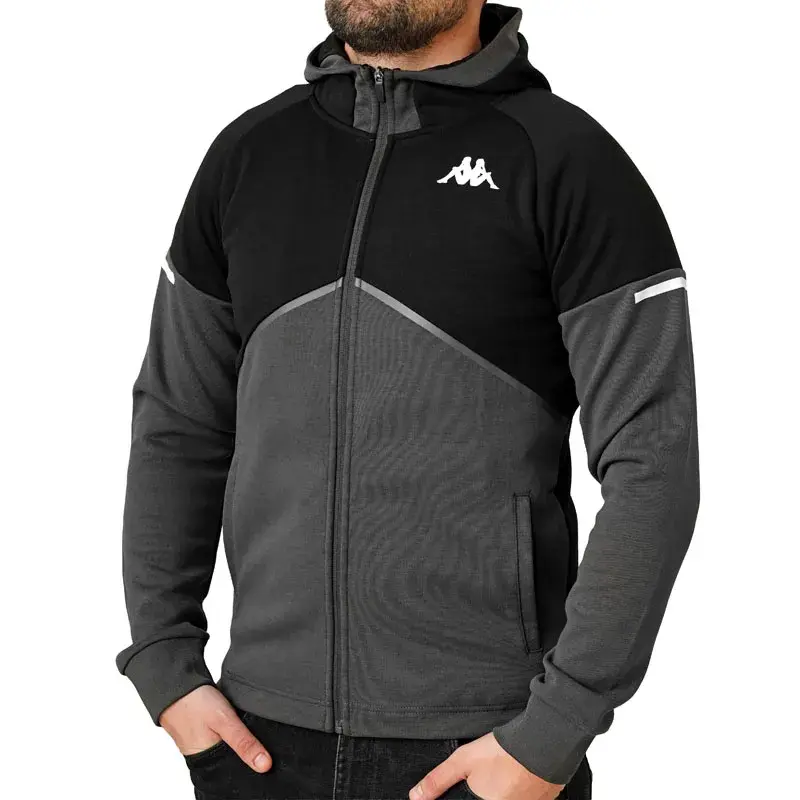 Kappa Muški duks sa rajsferšlusom, Crno-sivi