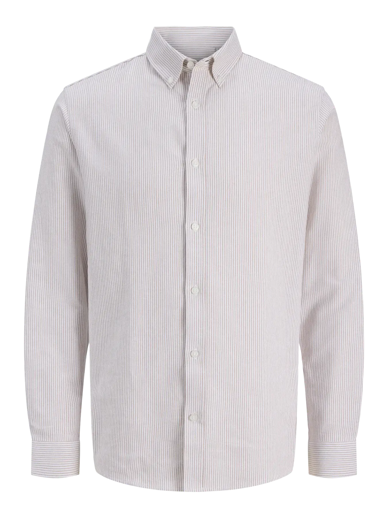 JJ REBEL Muška košulja na pruge 12264384, Belo-bež