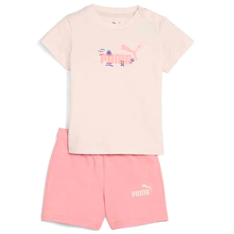 Puma  Set za devojčice Majica i šorc Minicats sandy adventures, Roze