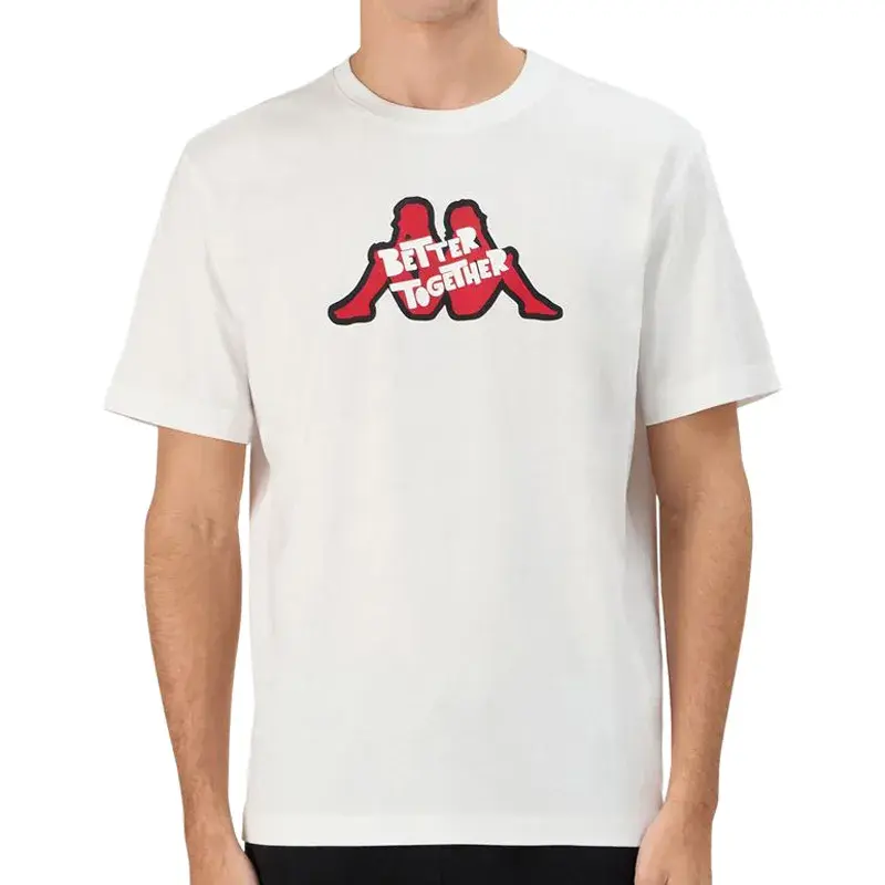 Kappa Muška majica Logo Getto, Bela