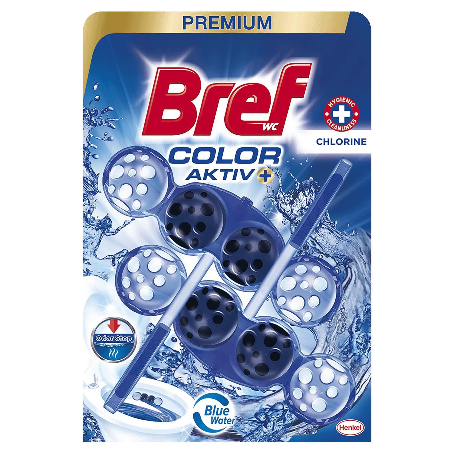 Bref WC osveživač Power Aktiv blue Chlorine, 2x50g