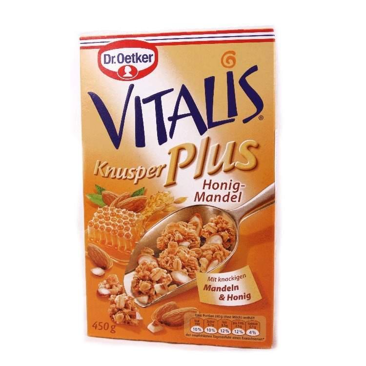 Dr. Oetker Musli Vitalis Krispi Med i badem, 450g