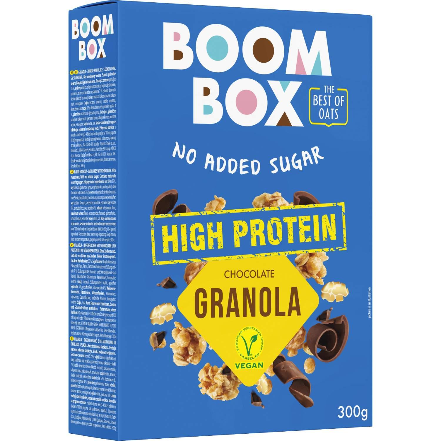 Boom Box Ovsena proteinska granola sa ukusom čokolade, 300g