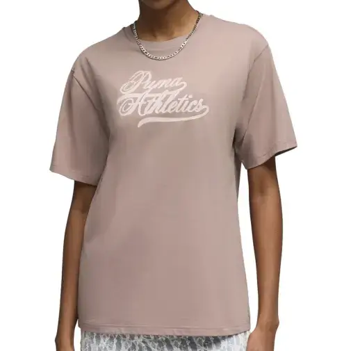 Puma Ženska majica Graphics Relaxed Varsity Tee, Roze