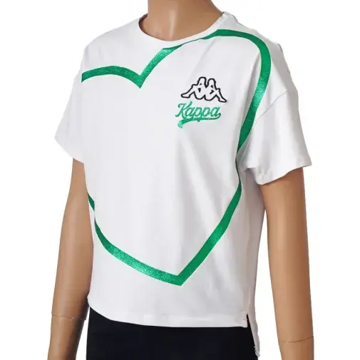 Kappa Majica za devojčice Logo Depv3263F, Bela