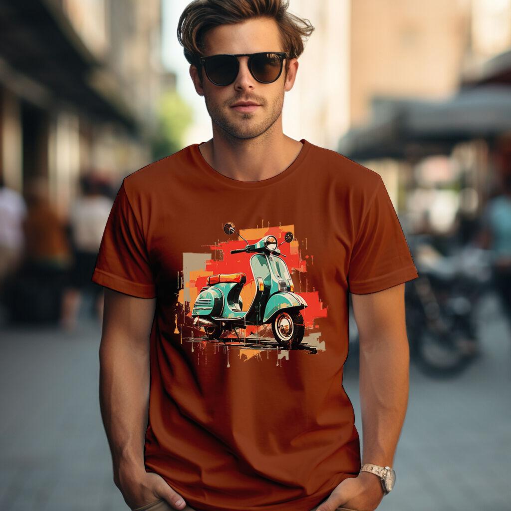 Camiseta Majica sa štampanim printom Cam 352, Muška, Terakota