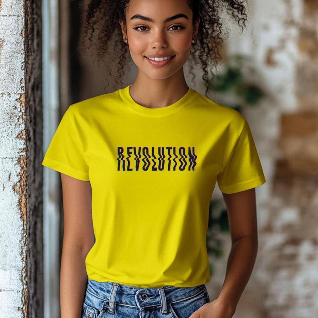 Camiseta Majica sa štampanim printom Cam 152, Ženska, Žuta