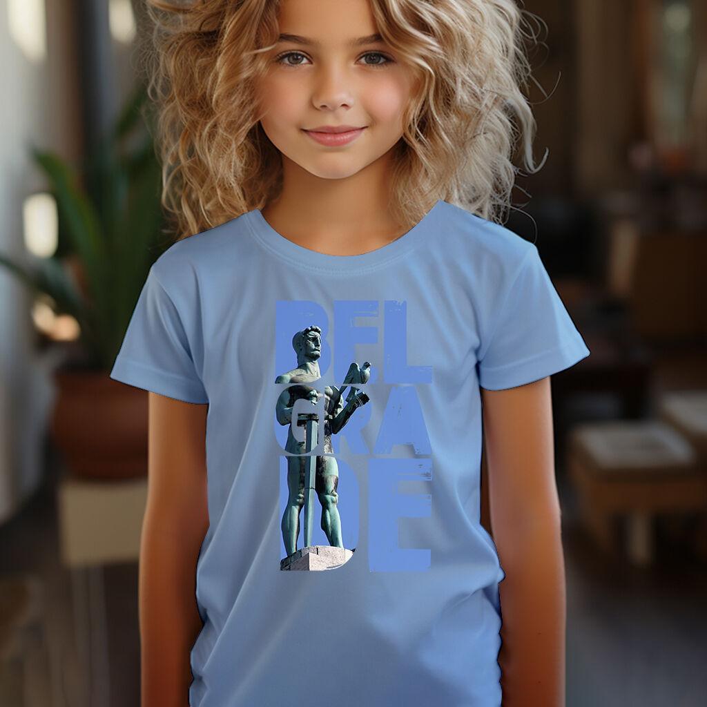 Camiseta Majica sa štampanim printom Cam 192, Dečija, Cijan