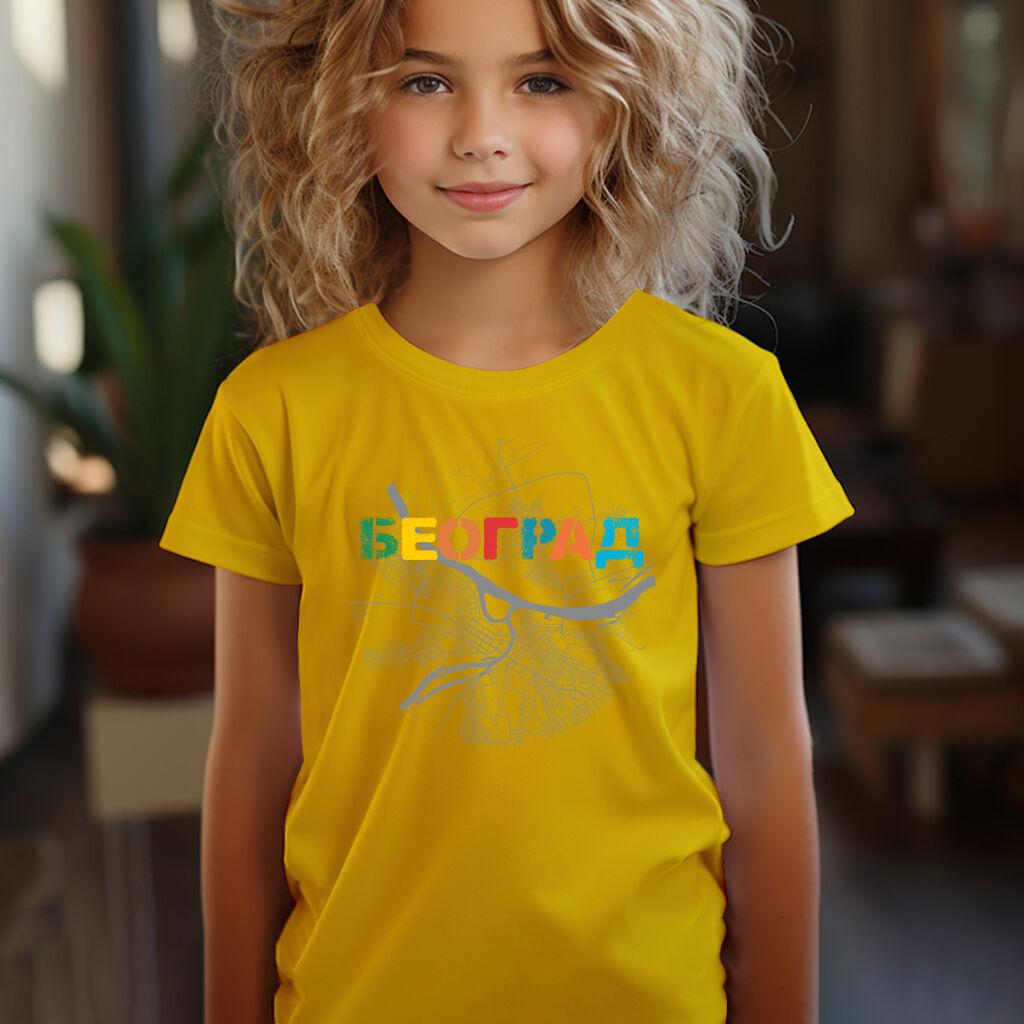 Camiseta Majica sa štampanim printom Cam 198, Dečija, Zlatne boje