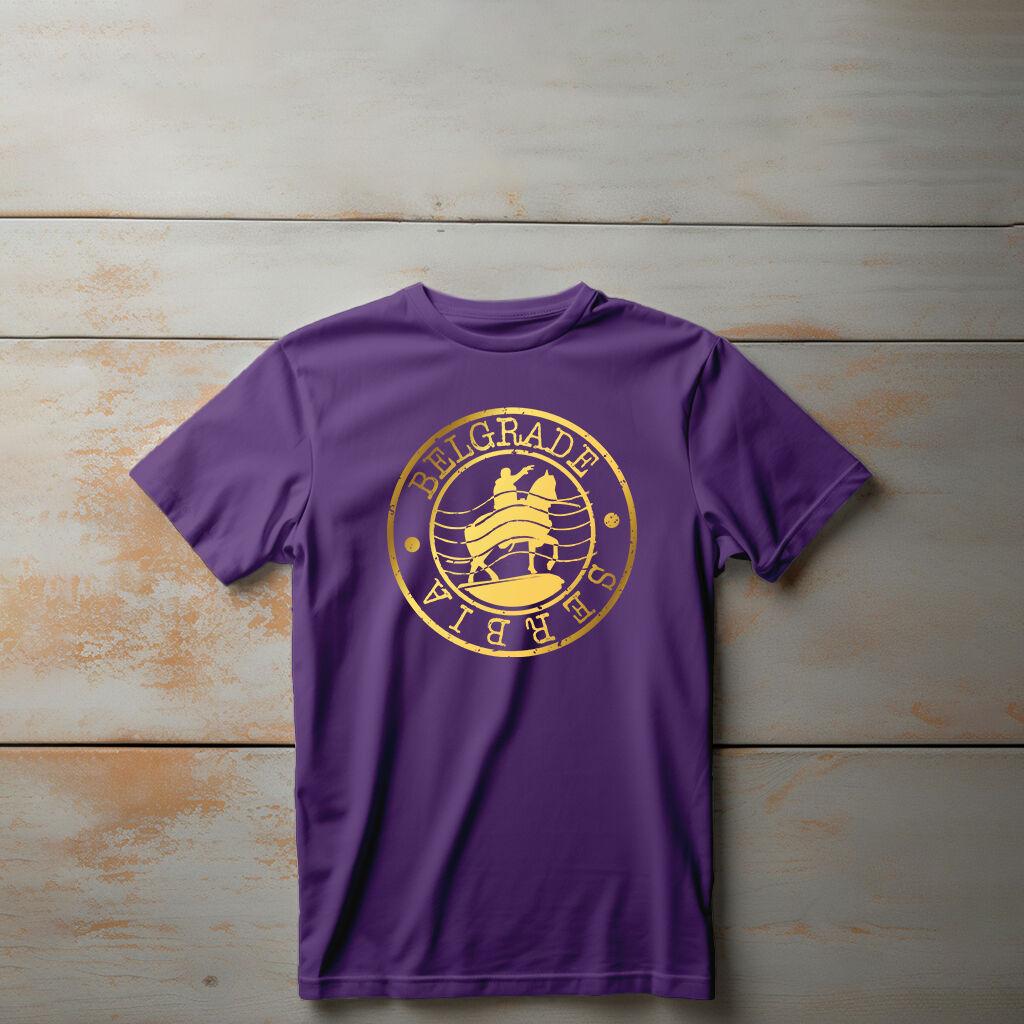 Camiseta Majica sa štampanim printom Cam 197, Dečija, Patlidžan