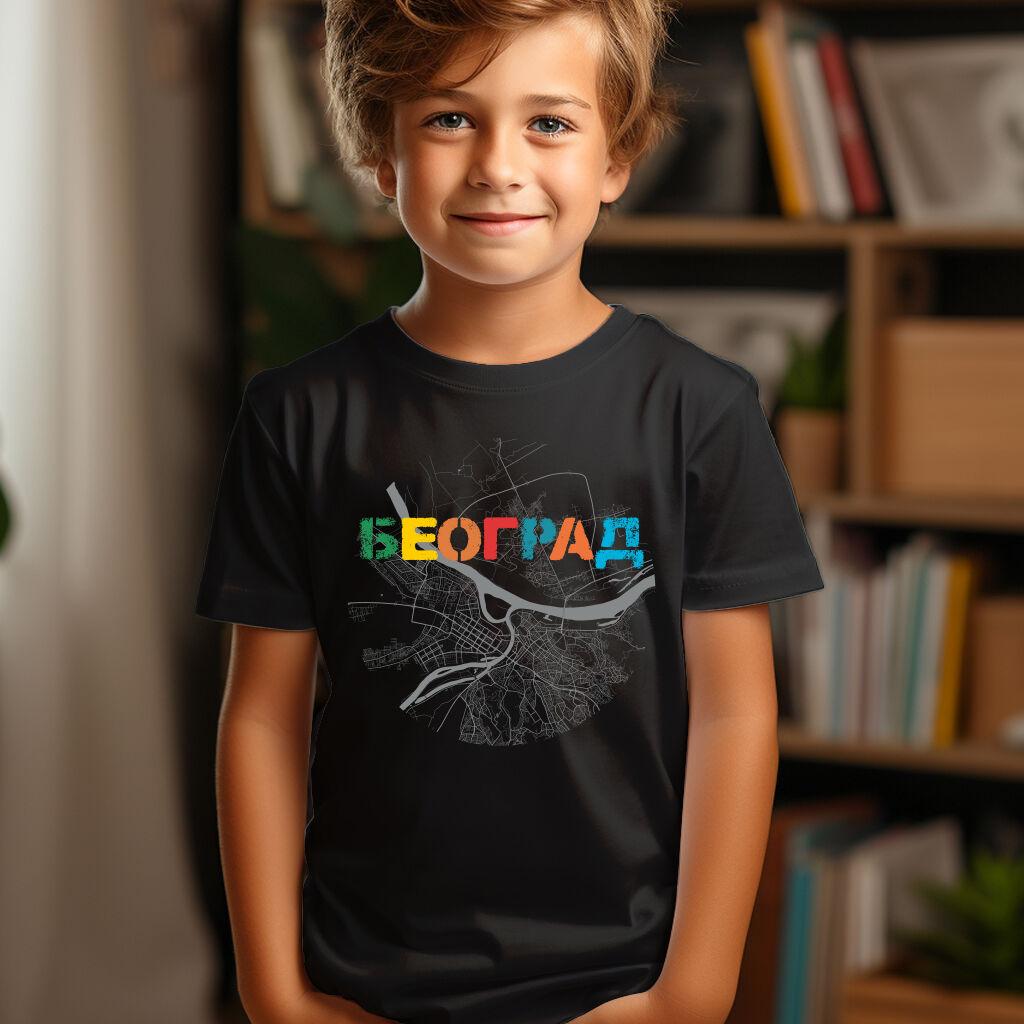 Camiseta Majica sa štampanim printom Cam 198, Dečija, Crna