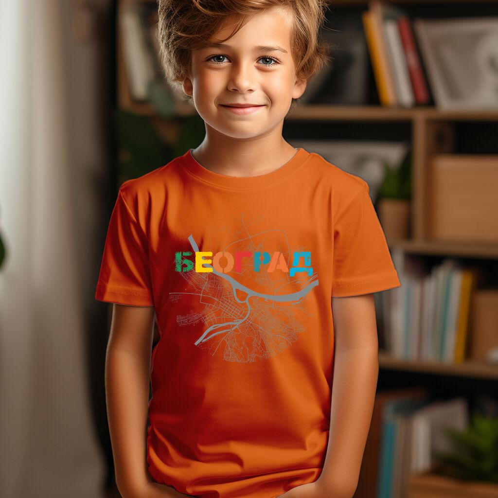 Camiseta Majica sa štampanim printom Cam 198, Dečija, Narandžasta