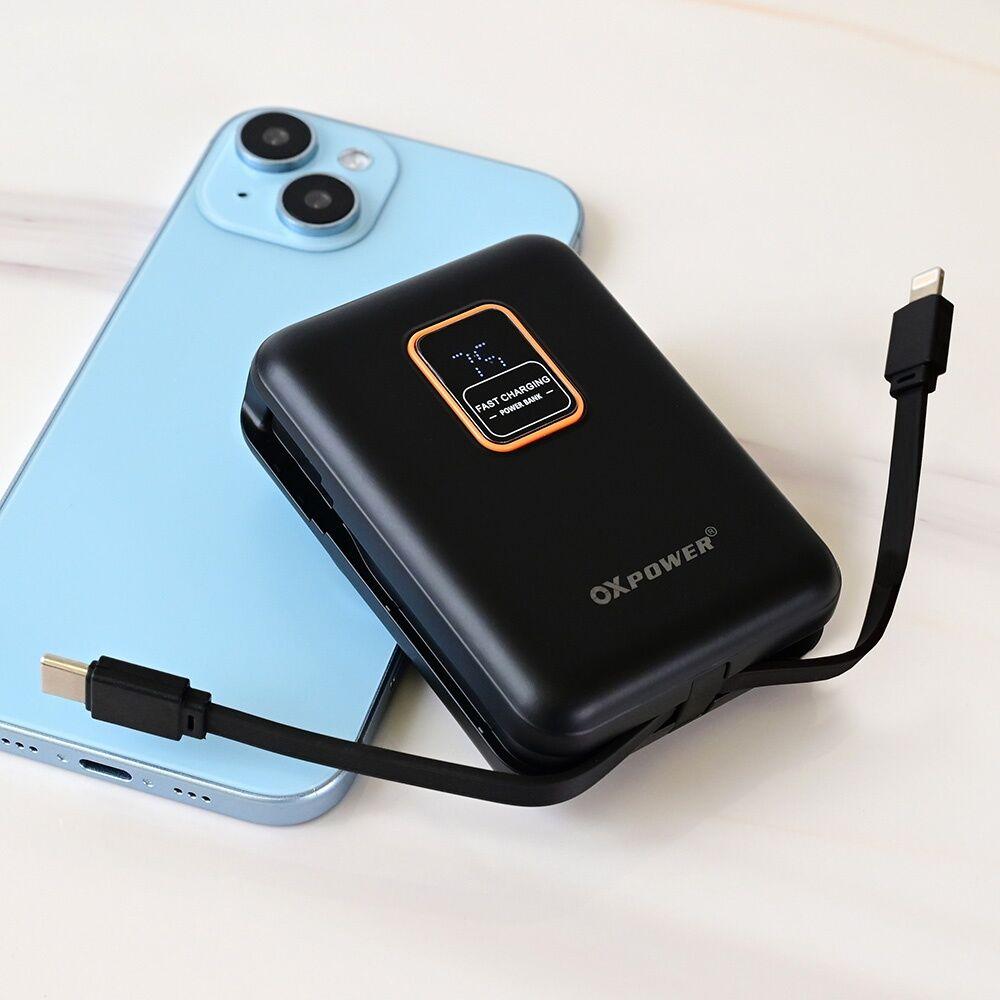 Oxpower Power bank PDW11, Magsafe, PD QC 22.5W, 12000mAh, Crni