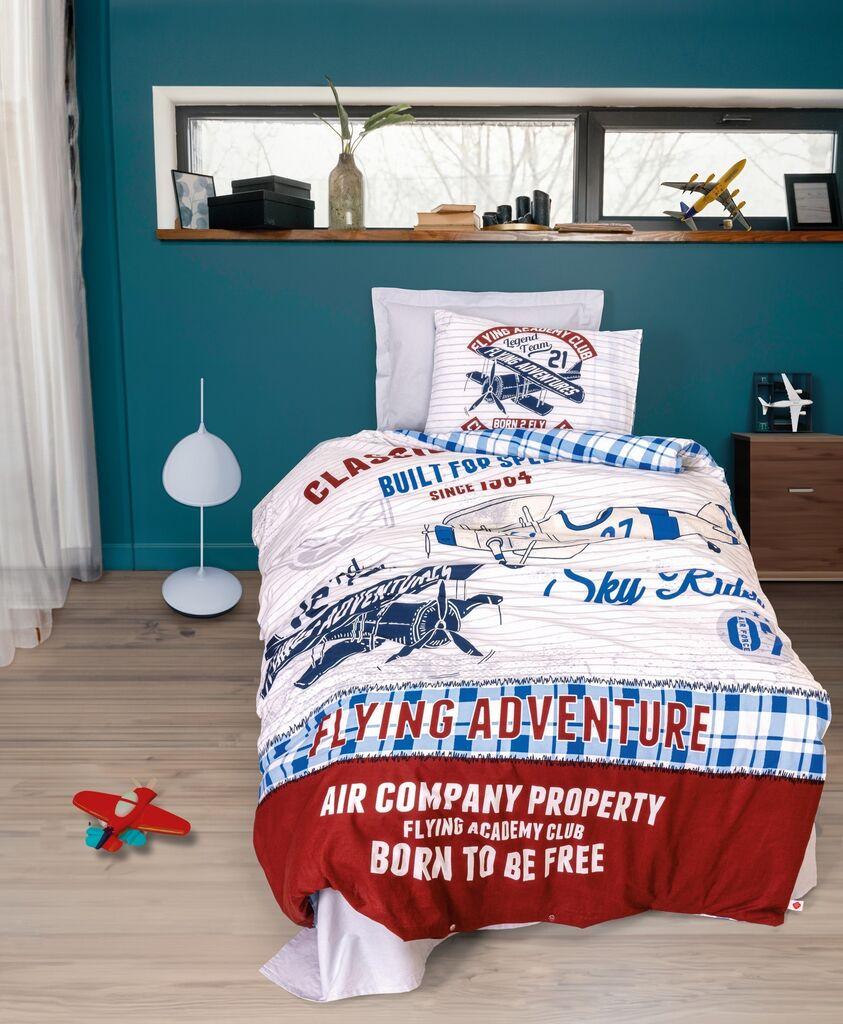 L'essentiel Maison  Set Single dečije posteljine Flying, 160x220 cm, Šarena