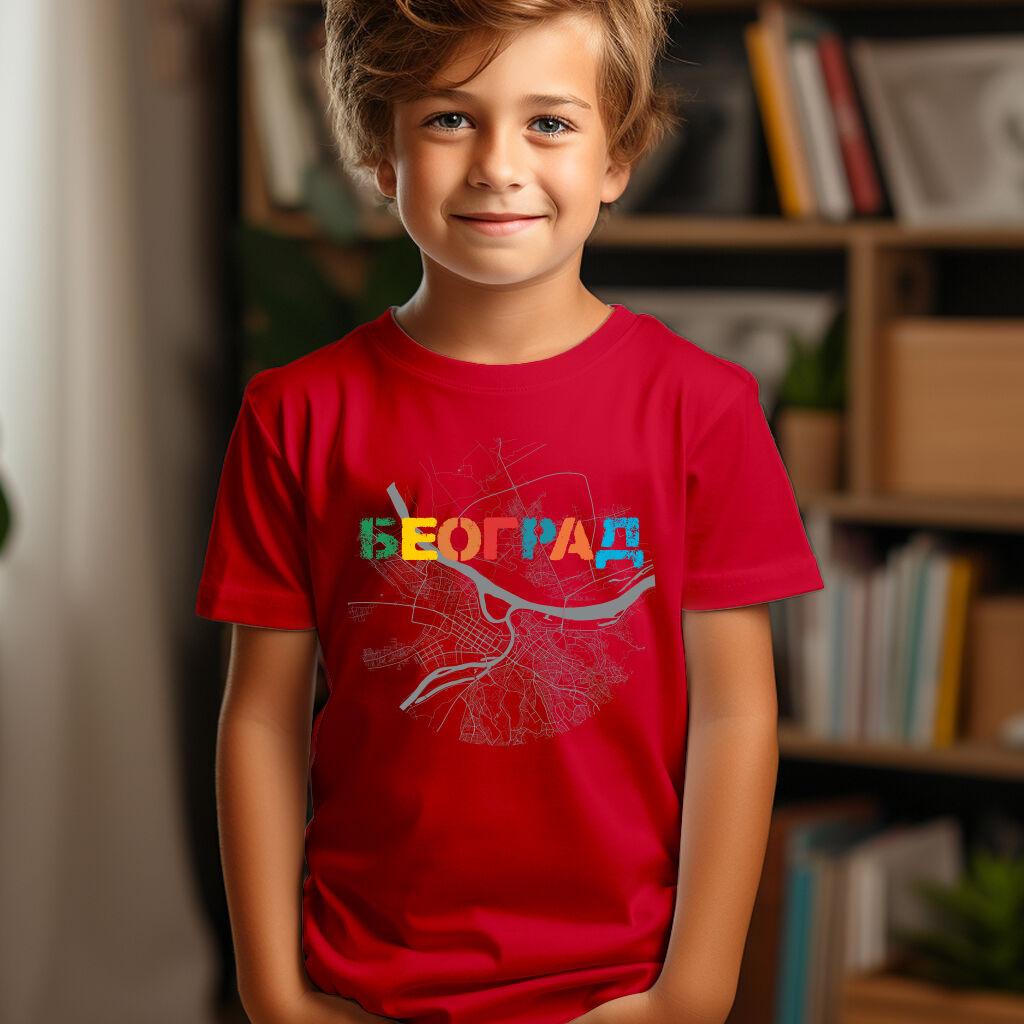 Camiseta Majica sa štampanim printom Cam 198, Dečija, Crvena