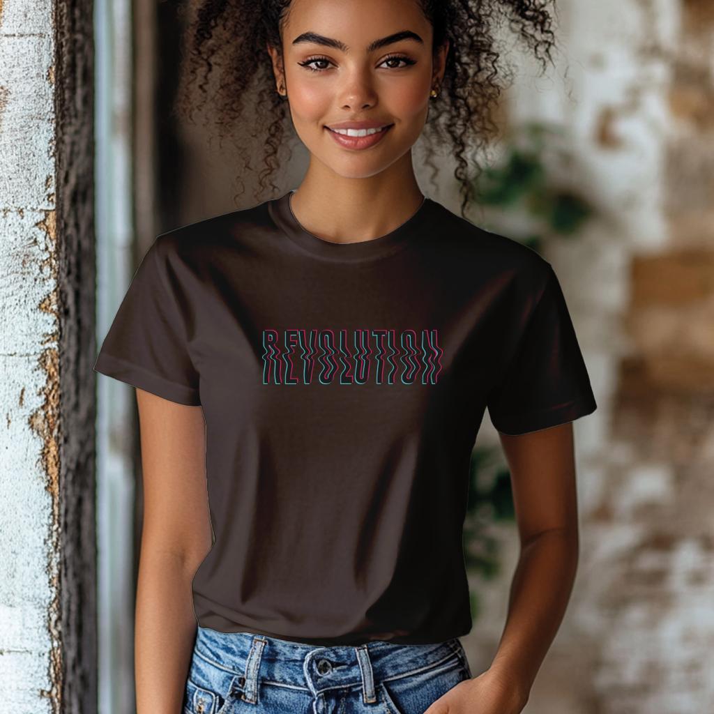 Camiseta Majica sa štampanim printom Cam 152, Ženska, Čokolada