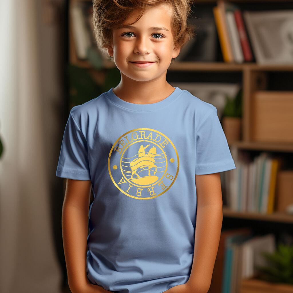 Camiseta Majica sa štampanim printom Cam 197, Dečija, Cijan