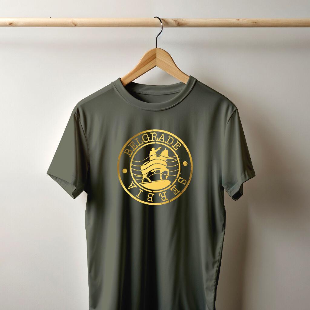 Camiseta Majica sa štampanim printom Cam 197, Muška, Maslinasta