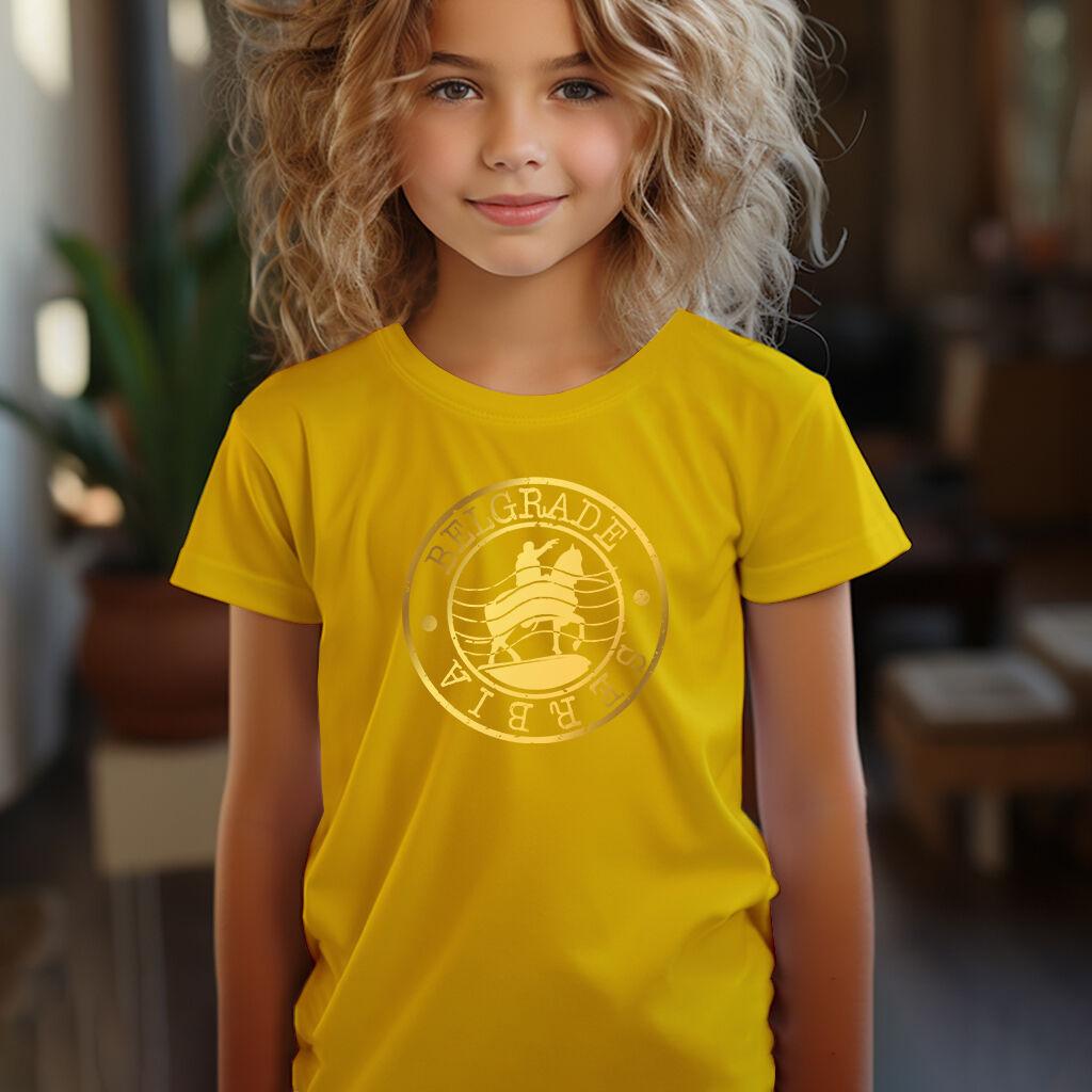 Camiseta Majica sa štampanim printom Cam 197, Dečija, Zlatne boje