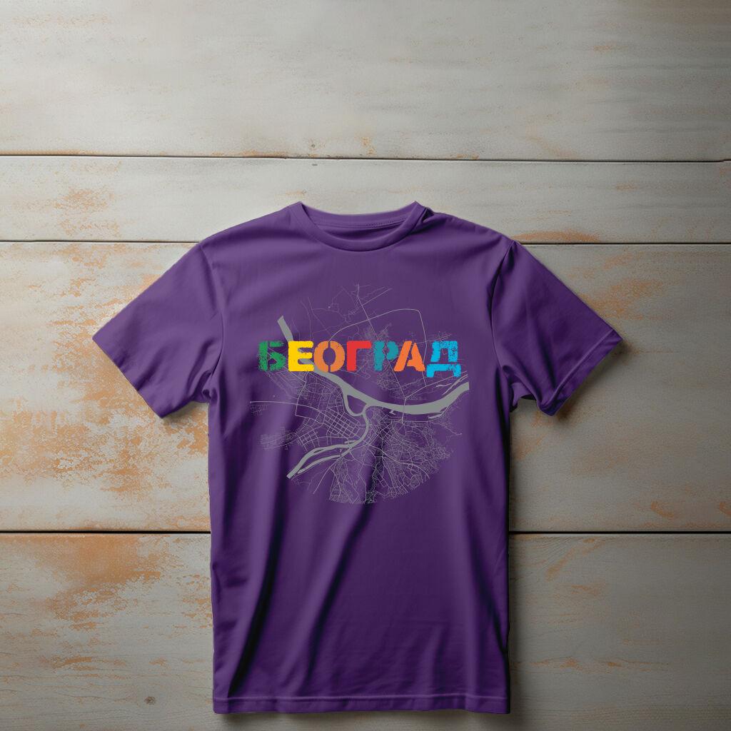 Camiseta Majica sa štampanim printom Cam 198, Dečija, Patlidžan