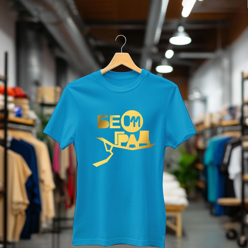 Camiseta Majica sa štampanim printom Cam 199, Ženska, Akvamarin