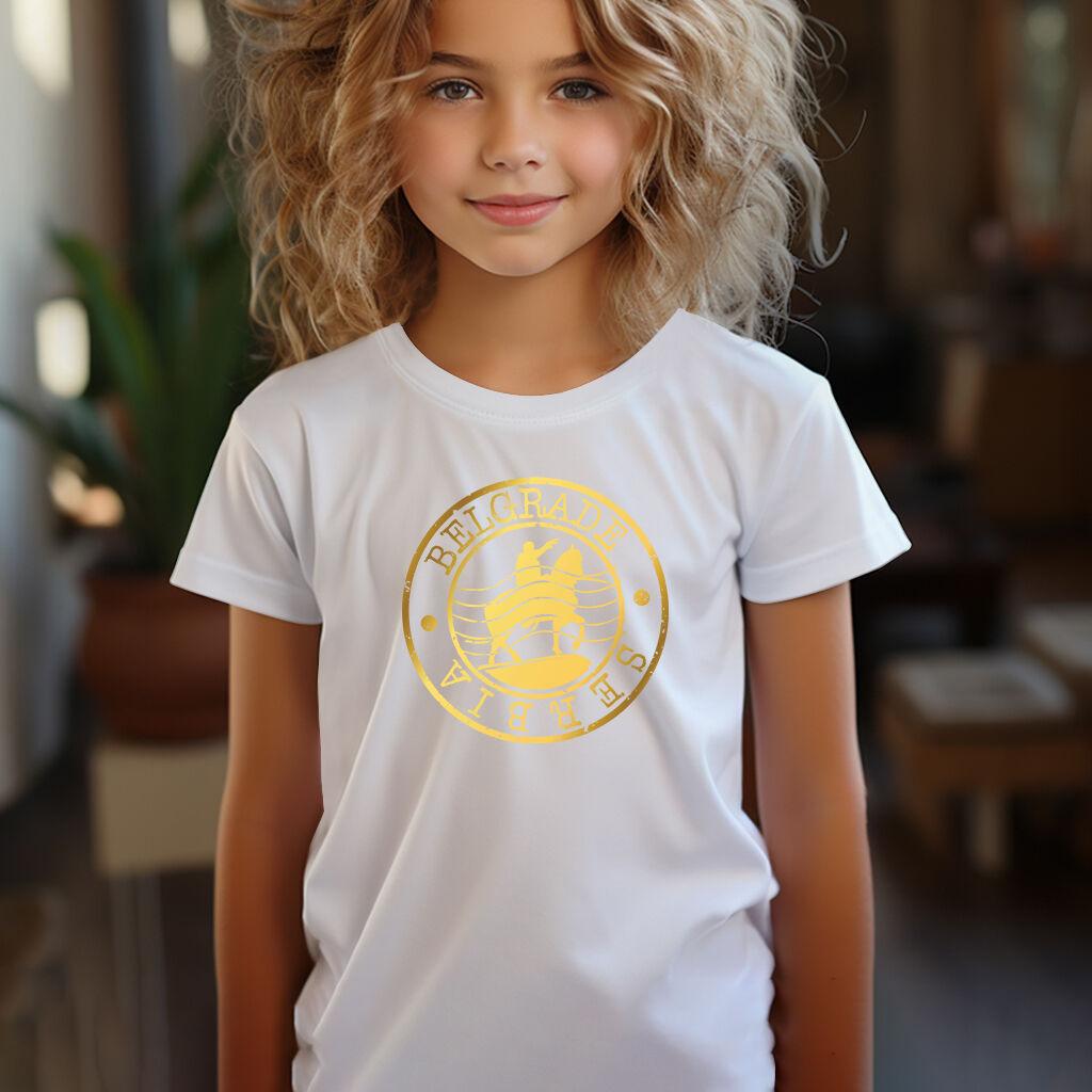 Camiseta Majica sa štampanim printom Cam 197, Dečija, Bela