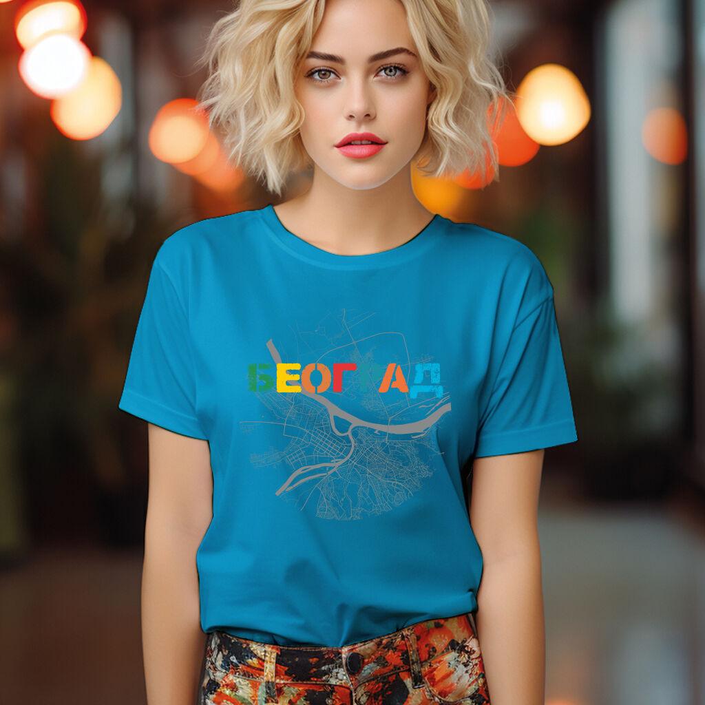 Camiseta Majica sa štampanim printom Cam 198, Ženska, Akva