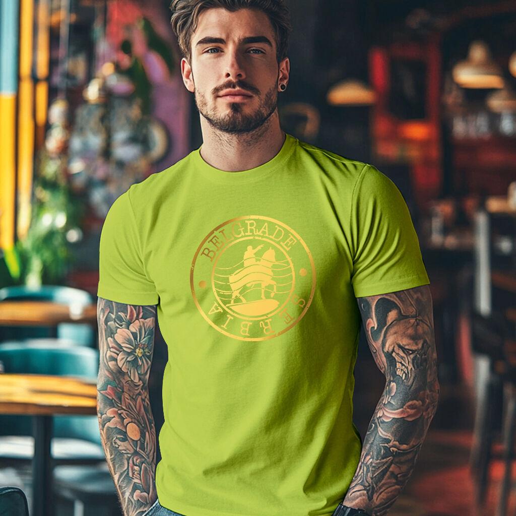 Camiseta Majica sa štampanim printom Cam 197, Muška, Limeta