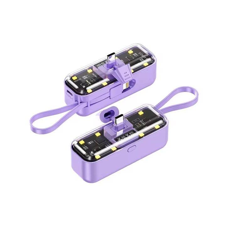 Oxpower Power bank, 5000mAh, Tip C, Ljubičasti