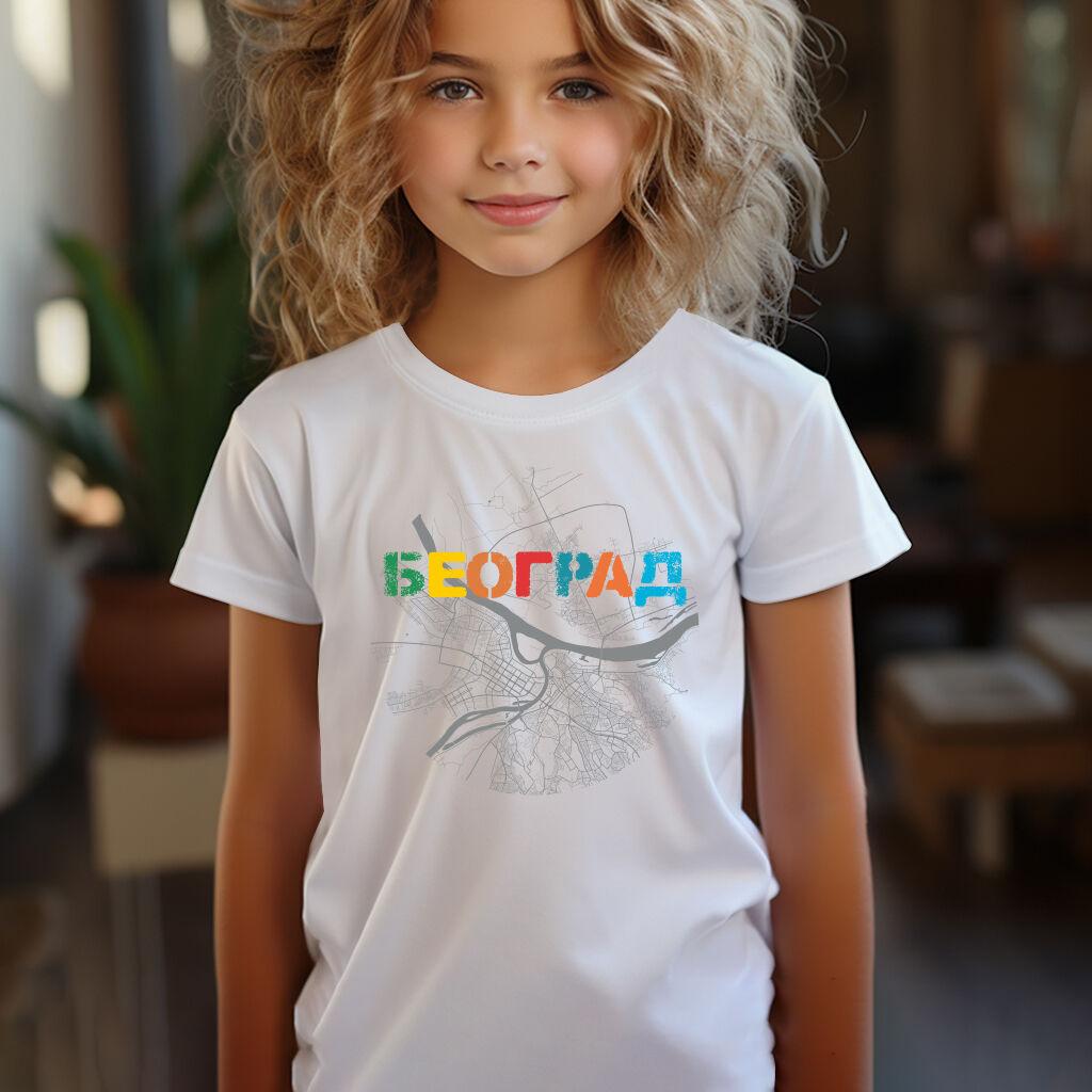 Camiseta Majica sa štampanim printom Cam 198, Dečija, Bela